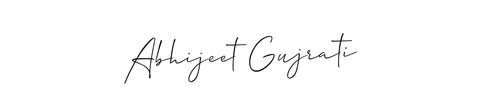 Design your own signature with our free online signature maker. With this signature software, you can create a handwritten (Allison_Script) signature for name Abhijeet Gujrati. Abhijeet Gujrati signature style 2 images and pictures png