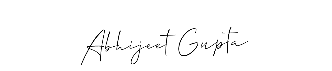 Allison_Script is a professional signature style that is perfect for those who want to add a touch of class to their signature. It is also a great choice for those who want to make their signature more unique. Get Abhijeet Gupta name to fancy signature for free. Abhijeet Gupta signature style 2 images and pictures png