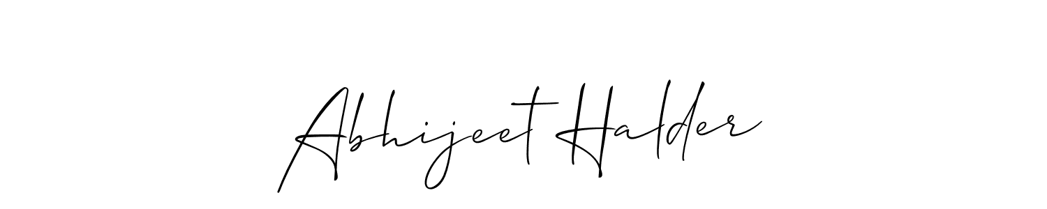 Make a beautiful signature design for name Abhijeet Halder. With this signature (Allison_Script) style, you can create a handwritten signature for free. Abhijeet Halder signature style 2 images and pictures png