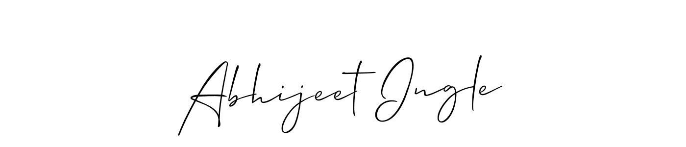 How to make Abhijeet Ingle signature? Allison_Script is a professional autograph style. Create handwritten signature for Abhijeet Ingle name. Abhijeet Ingle signature style 2 images and pictures png