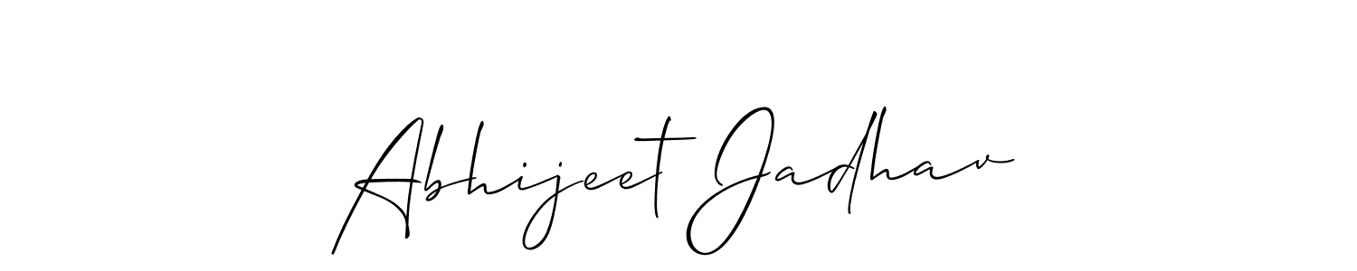 Also You can easily find your signature by using the search form. We will create Abhijeet Jadhav name handwritten signature images for you free of cost using Allison_Script sign style. Abhijeet Jadhav signature style 2 images and pictures png