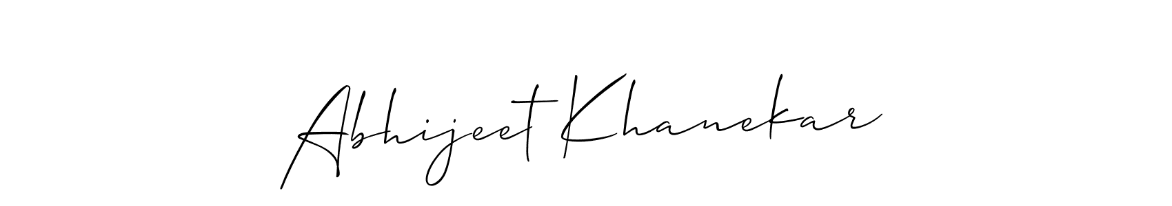 Design your own signature with our free online signature maker. With this signature software, you can create a handwritten (Allison_Script) signature for name Abhijeet Khanekar. Abhijeet Khanekar signature style 2 images and pictures png