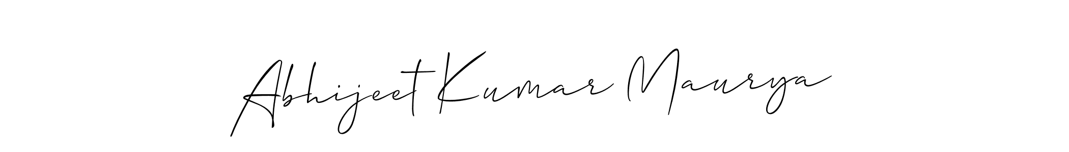 Design your own signature with our free online signature maker. With this signature software, you can create a handwritten (Allison_Script) signature for name Abhijeet Kumar Maurya. Abhijeet Kumar Maurya signature style 2 images and pictures png