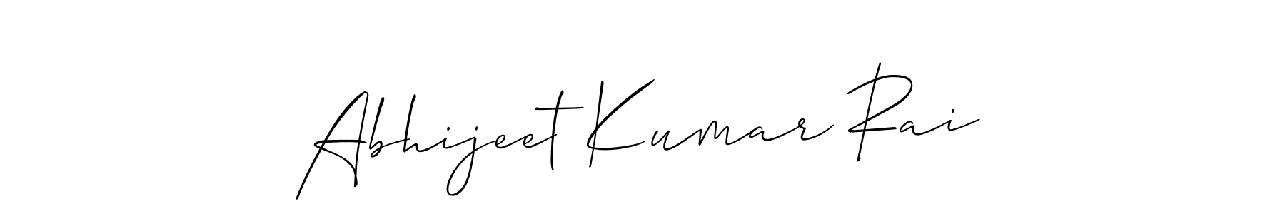 Use a signature maker to create a handwritten signature online. With this signature software, you can design (Allison_Script) your own signature for name Abhijeet Kumar Rai. Abhijeet Kumar Rai signature style 2 images and pictures png