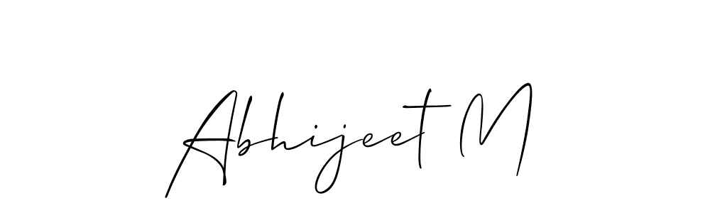 if you are searching for the best signature style for your name Abhijeet M. so please give up your signature search. here we have designed multiple signature styles  using Allison_Script. Abhijeet M signature style 2 images and pictures png