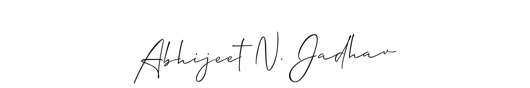 if you are searching for the best signature style for your name Abhijeet N. Jadhav. so please give up your signature search. here we have designed multiple signature styles  using Allison_Script. Abhijeet N. Jadhav signature style 2 images and pictures png