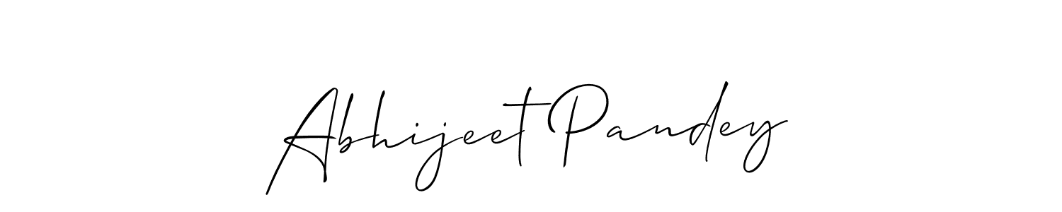 This is the best signature style for the Abhijeet Pandey name. Also you like these signature font (Allison_Script). Mix name signature. Abhijeet Pandey signature style 2 images and pictures png