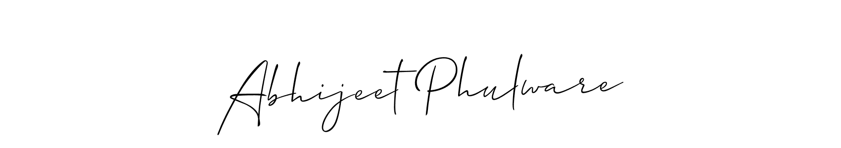 Design your own signature with our free online signature maker. With this signature software, you can create a handwritten (Allison_Script) signature for name Abhijeet Phulware. Abhijeet Phulware signature style 2 images and pictures png