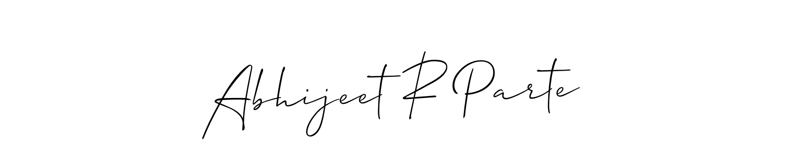 Also we have Abhijeet R Parte name is the best signature style. Create professional handwritten signature collection using Allison_Script autograph style. Abhijeet R Parte signature style 2 images and pictures png