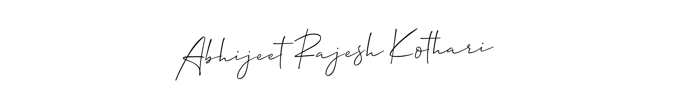 How to make Abhijeet Rajesh Kothari signature? Allison_Script is a professional autograph style. Create handwritten signature for Abhijeet Rajesh Kothari name. Abhijeet Rajesh Kothari signature style 2 images and pictures png