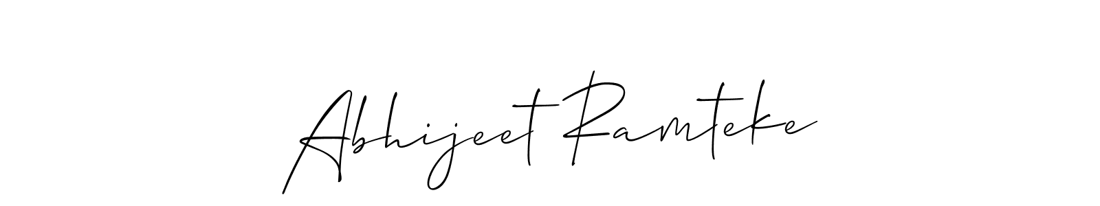 Use a signature maker to create a handwritten signature online. With this signature software, you can design (Allison_Script) your own signature for name Abhijeet Ramteke. Abhijeet Ramteke signature style 2 images and pictures png