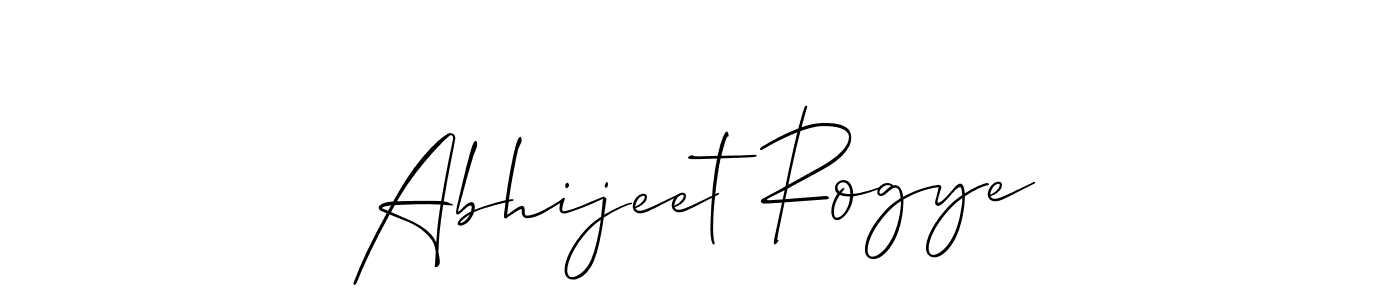 if you are searching for the best signature style for your name Abhijeet Rogye. so please give up your signature search. here we have designed multiple signature styles  using Allison_Script. Abhijeet Rogye signature style 2 images and pictures png