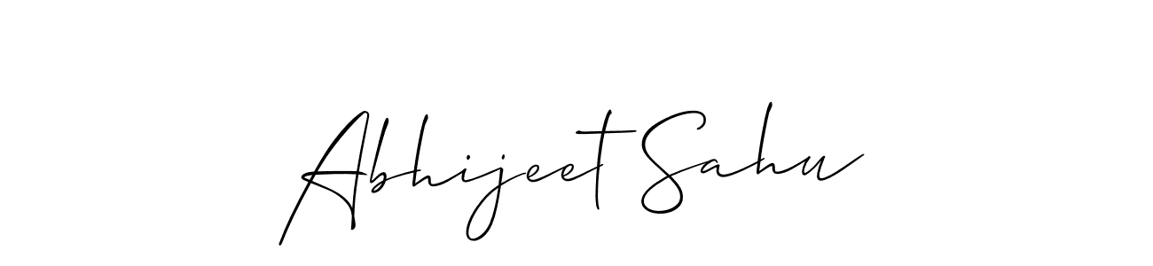 Design your own signature with our free online signature maker. With this signature software, you can create a handwritten (Allison_Script) signature for name Abhijeet Sahu. Abhijeet Sahu signature style 2 images and pictures png