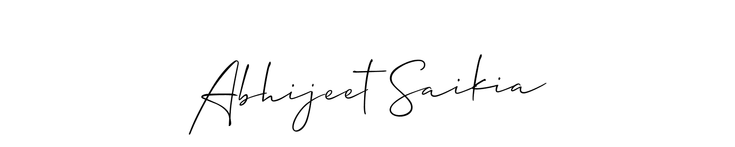 You should practise on your own different ways (Allison_Script) to write your name (Abhijeet Saikia) in signature. don't let someone else do it for you. Abhijeet Saikia signature style 2 images and pictures png