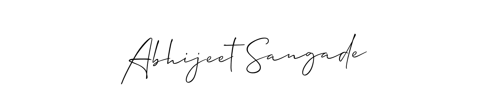 Create a beautiful signature design for name Abhijeet Sangade. With this signature (Allison_Script) fonts, you can make a handwritten signature for free. Abhijeet Sangade signature style 2 images and pictures png