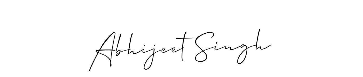 Design your own signature with our free online signature maker. With this signature software, you can create a handwritten (Allison_Script) signature for name Abhijeet Singh. Abhijeet Singh signature style 2 images and pictures png