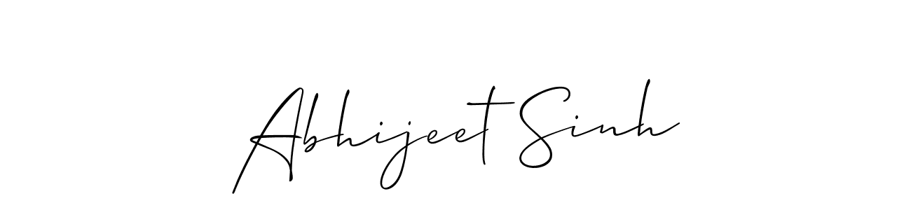How to make Abhijeet Sinh name signature. Use Allison_Script style for creating short signs online. This is the latest handwritten sign. Abhijeet Sinh signature style 2 images and pictures png