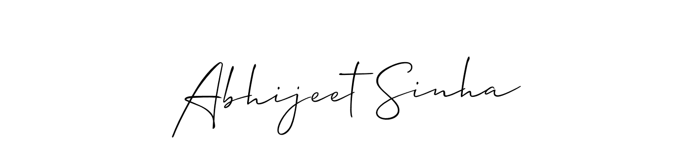 How to make Abhijeet Sinha signature? Allison_Script is a professional autograph style. Create handwritten signature for Abhijeet Sinha name. Abhijeet Sinha signature style 2 images and pictures png