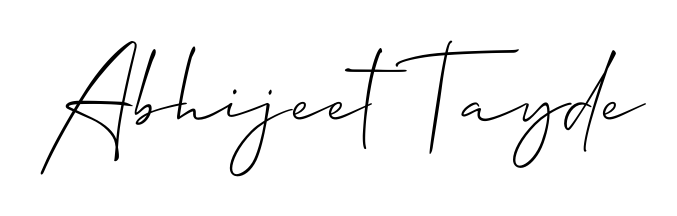 Explore multiple handwriting variations for Abhijeet Tayde including this stunning Allison_Script design. Free to use across all platforms. Abhijeet Tayde signature style 2 images and pictures png