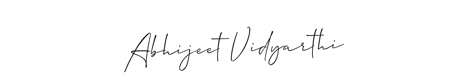 Also You can easily find your signature by using the search form. We will create Abhijeet Vidyarthi name handwritten signature images for you free of cost using Allison_Script sign style. Abhijeet Vidyarthi signature style 2 images and pictures png