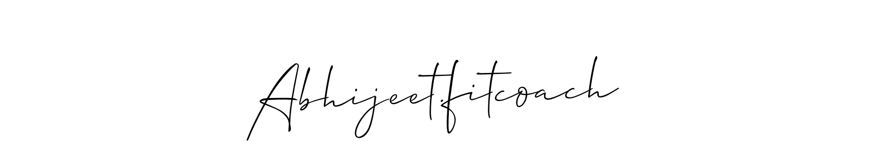 It looks lik you need a new signature style for name Abhijeet.fitcoach. Design unique handwritten (Allison_Script) signature with our free signature maker in just a few clicks. Abhijeet.fitcoach signature style 2 images and pictures png