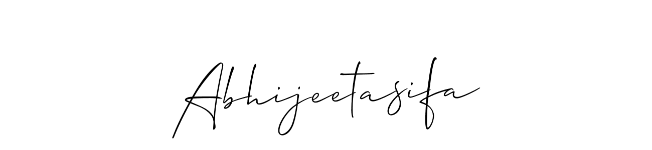 How to make Abhijeetasifa signature? Allison_Script is a professional autograph style. Create handwritten signature for Abhijeetasifa name. Abhijeetasifa signature style 2 images and pictures png