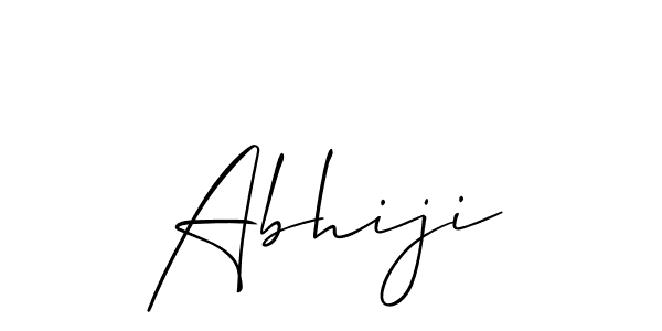 Design your own signature with our free online signature maker. With this signature software, you can create a handwritten (Allison_Script) signature for name Abhiji. Abhiji signature style 2 images and pictures png