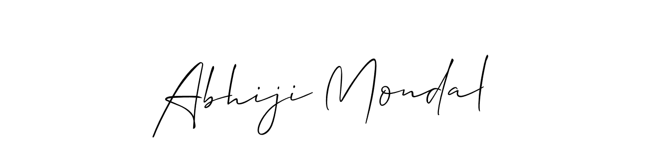 How to make Abhiji Mondal name signature. Use Allison_Script style for creating short signs online. This is the latest handwritten sign. Abhiji Mondal signature style 2 images and pictures png