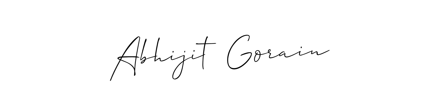 You should practise on your own different ways (Allison_Script) to write your name (Abhijit  Gorain) in signature. don't let someone else do it for you. Abhijit  Gorain signature style 2 images and pictures png
