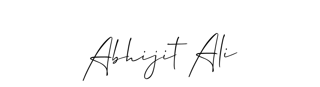 Use a signature maker to create a handwritten signature online. With this signature software, you can design (Allison_Script) your own signature for name Abhijit Ali. Abhijit Ali signature style 2 images and pictures png