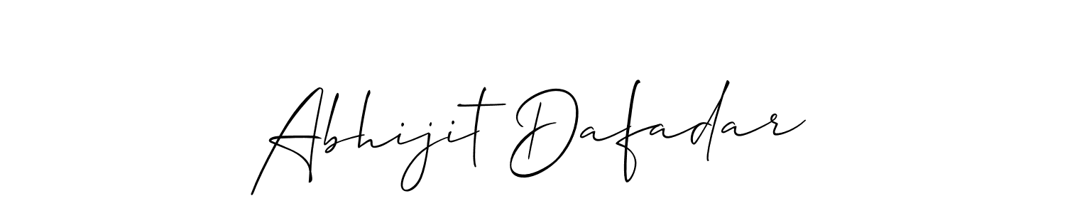 Design your own signature with our free online signature maker. With this signature software, you can create a handwritten (Allison_Script) signature for name Abhijit Dafadar. Abhijit Dafadar signature style 2 images and pictures png