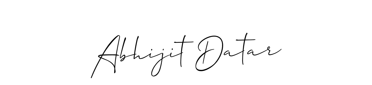 It looks lik you need a new signature style for name Abhijit Datar. Design unique handwritten (Allison_Script) signature with our free signature maker in just a few clicks. Abhijit Datar signature style 2 images and pictures png