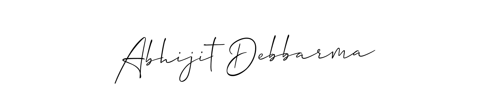 Abhijit Debbarma stylish signature style. Best Handwritten Sign (Allison_Script) for my name. Handwritten Signature Collection Ideas for my name Abhijit Debbarma. Abhijit Debbarma signature style 2 images and pictures png