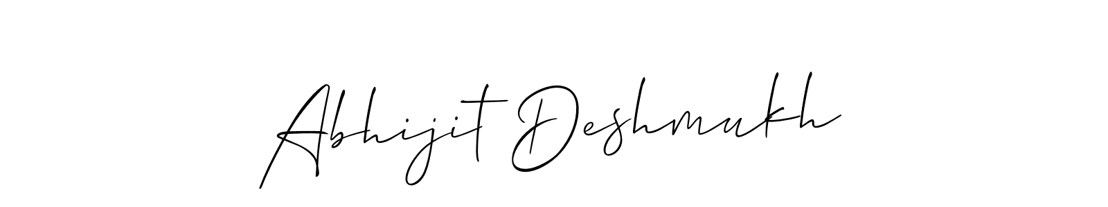 Create a beautiful signature design for name Abhijit Deshmukh. With this signature (Allison_Script) fonts, you can make a handwritten signature for free. Abhijit Deshmukh signature style 2 images and pictures png