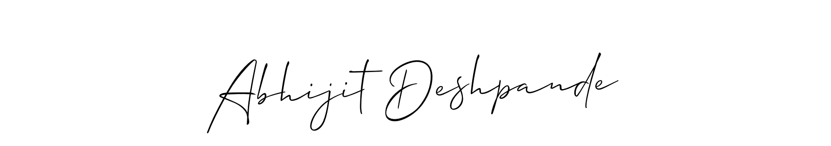 Design your own signature with our free online signature maker. With this signature software, you can create a handwritten (Allison_Script) signature for name Abhijit Deshpande. Abhijit Deshpande signature style 2 images and pictures png