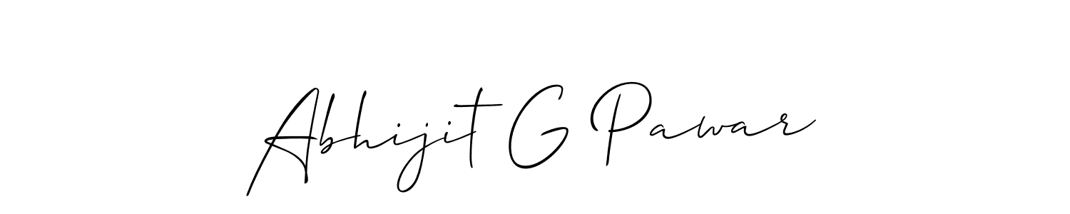 Use a signature maker to create a handwritten signature online. With this signature software, you can design (Allison_Script) your own signature for name Abhijit G Pawar. Abhijit G Pawar signature style 2 images and pictures png