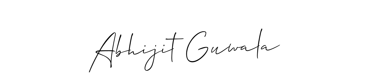 How to make Abhijit Guwala signature? Allison_Script is a professional autograph style. Create handwritten signature for Abhijit Guwala name. Abhijit Guwala signature style 2 images and pictures png