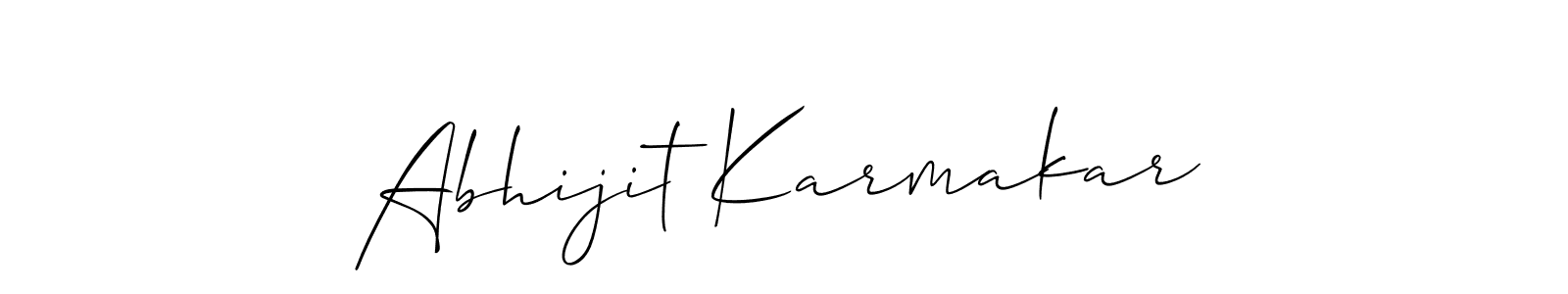 Also we have Abhijit Karmakar name is the best signature style. Create professional handwritten signature collection using Allison_Script autograph style. Abhijit Karmakar signature style 2 images and pictures png