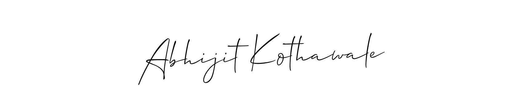 Design your own signature with our free online signature maker. With this signature software, you can create a handwritten (Allison_Script) signature for name Abhijit Kothawale. Abhijit Kothawale signature style 2 images and pictures png
