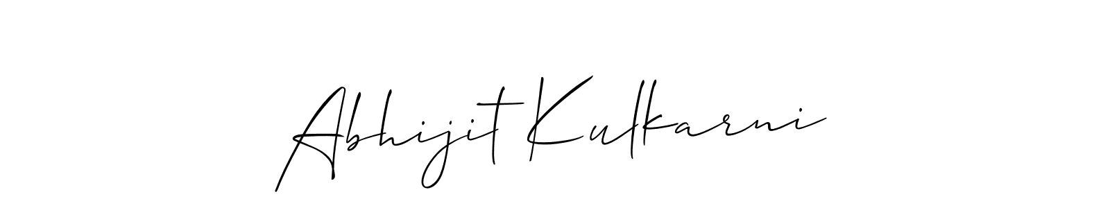 Create a beautiful signature design for name Abhijit Kulkarni. With this signature (Allison_Script) fonts, you can make a handwritten signature for free. Abhijit Kulkarni signature style 2 images and pictures png