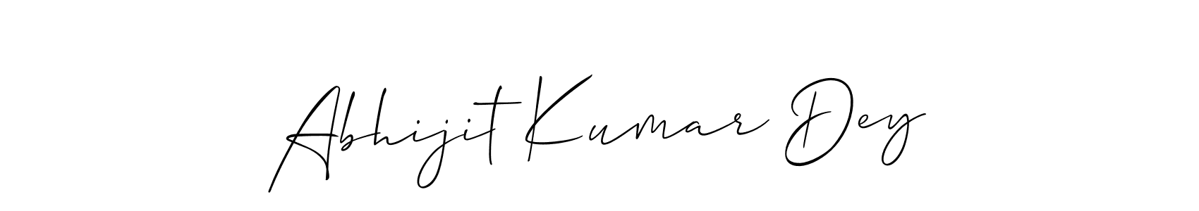 Use a signature maker to create a handwritten signature online. With this signature software, you can design (Allison_Script) your own signature for name Abhijit Kumar Dey. Abhijit Kumar Dey signature style 2 images and pictures png