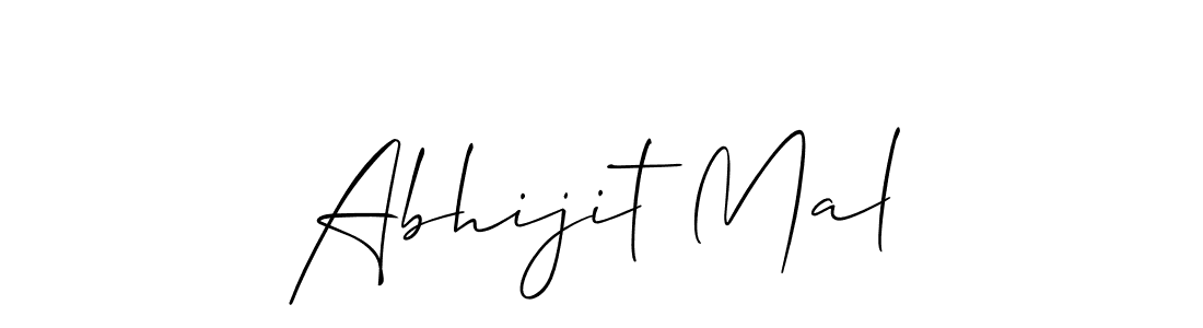 The best way (Allison_Script) to make a short signature is to pick only two or three words in your name. The name Abhijit Mal include a total of six letters. For converting this name. Abhijit Mal signature style 2 images and pictures png