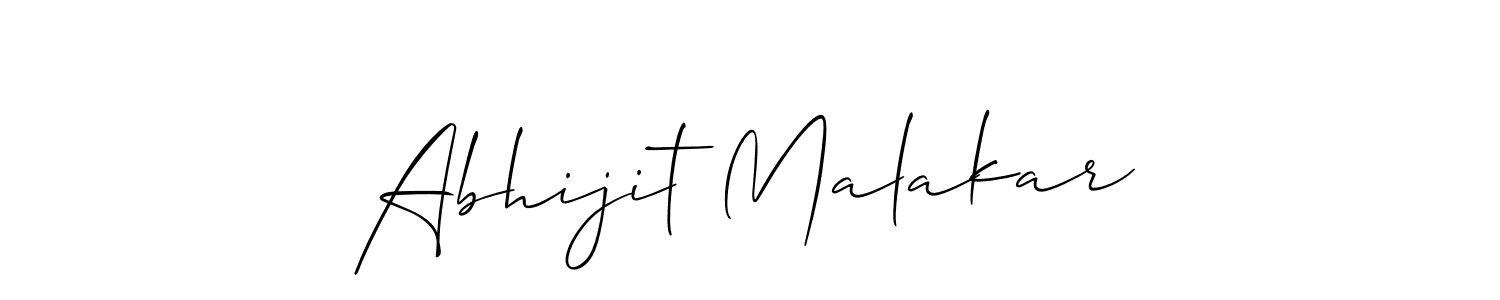 The best way (Allison_Script) to make a short signature is to pick only two or three words in your name. The name Abhijit Malakar include a total of six letters. For converting this name. Abhijit Malakar signature style 2 images and pictures png