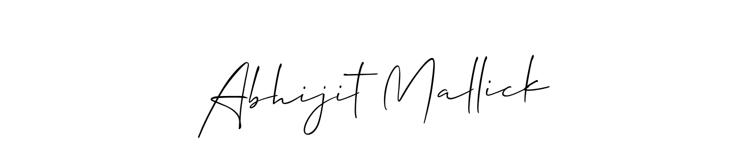 Use a signature maker to create a handwritten signature online. With this signature software, you can design (Allison_Script) your own signature for name Abhijit Mallick. Abhijit Mallick signature style 2 images and pictures png