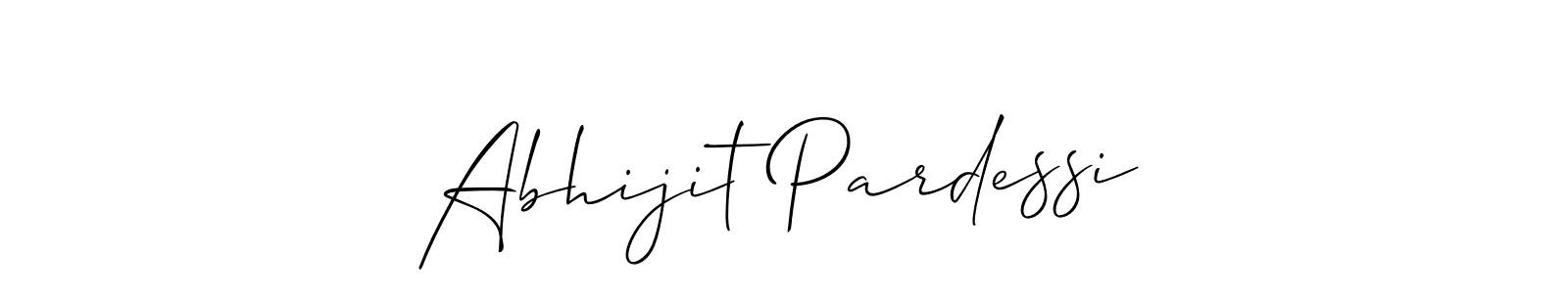 You should practise on your own different ways (Allison_Script) to write your name (Abhijit Pardessi) in signature. don't let someone else do it for you. Abhijit Pardessi signature style 2 images and pictures png