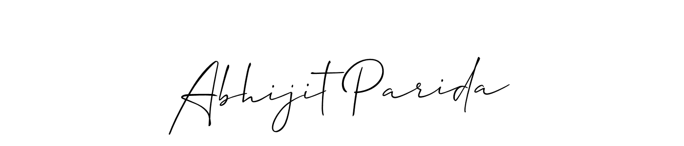 Similarly Allison_Script is the best handwritten signature design. Signature creator online .You can use it as an online autograph creator for name Abhijit Parida. Abhijit Parida signature style 2 images and pictures png