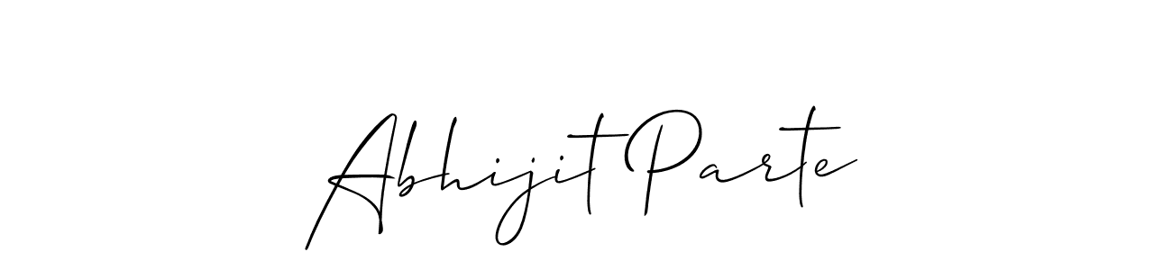 How to make Abhijit Parte signature? Allison_Script is a professional autograph style. Create handwritten signature for Abhijit Parte name. Abhijit Parte signature style 2 images and pictures png