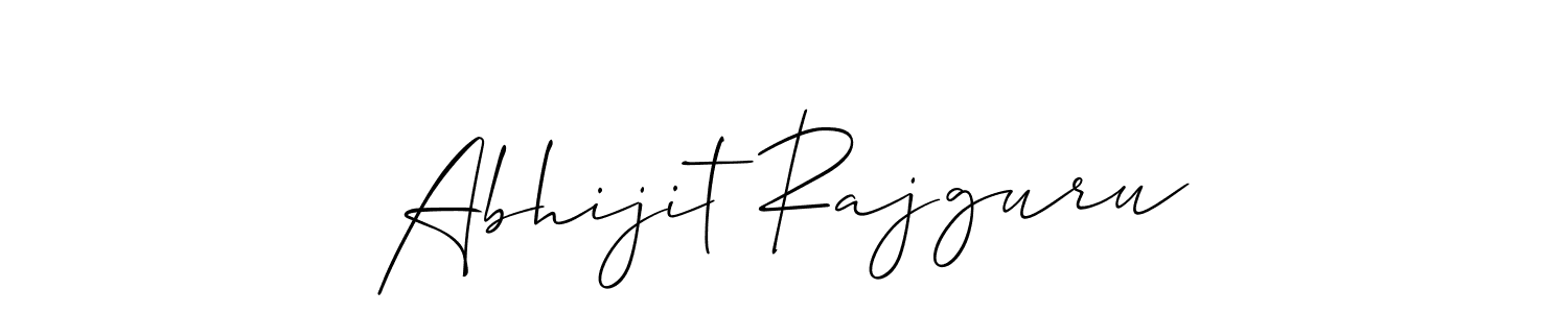You should practise on your own different ways (Allison_Script) to write your name (Abhijit Rajguru) in signature. don't let someone else do it for you. Abhijit Rajguru signature style 2 images and pictures png