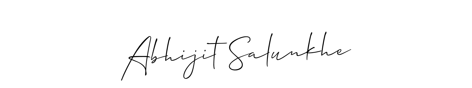 Also You can easily find your signature by using the search form. We will create Abhijit Salunkhe name handwritten signature images for you free of cost using Allison_Script sign style. Abhijit Salunkhe signature style 2 images and pictures png