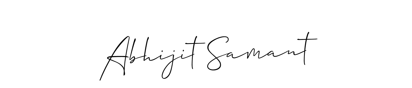 Make a short Abhijit Samant signature style. Manage your documents anywhere anytime using Allison_Script. Create and add eSignatures, submit forms, share and send files easily. Abhijit Samant signature style 2 images and pictures png